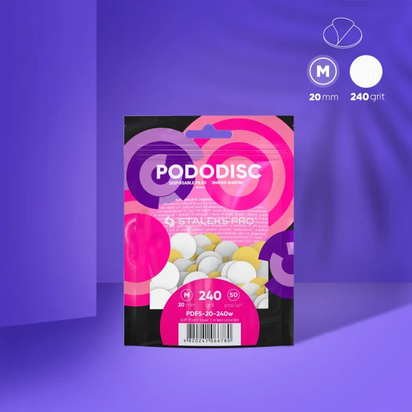 Lime Di Ricambio Su Base Morbida Per Il Disco Per Pedicure PODODISC STALEKS PRO M (50 pz) 240 grit